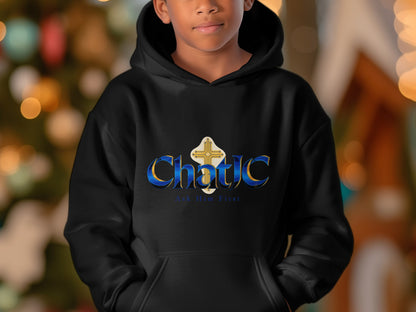 ChotlC Ask Him First cross design hoodie