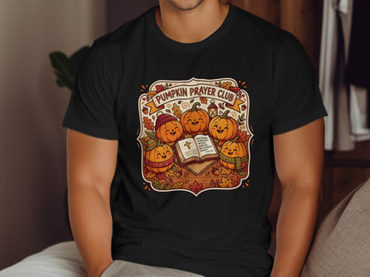 Pumpkin Prayer Club graphic with smiling pumpkins and Bible verse Psalm 107:1.