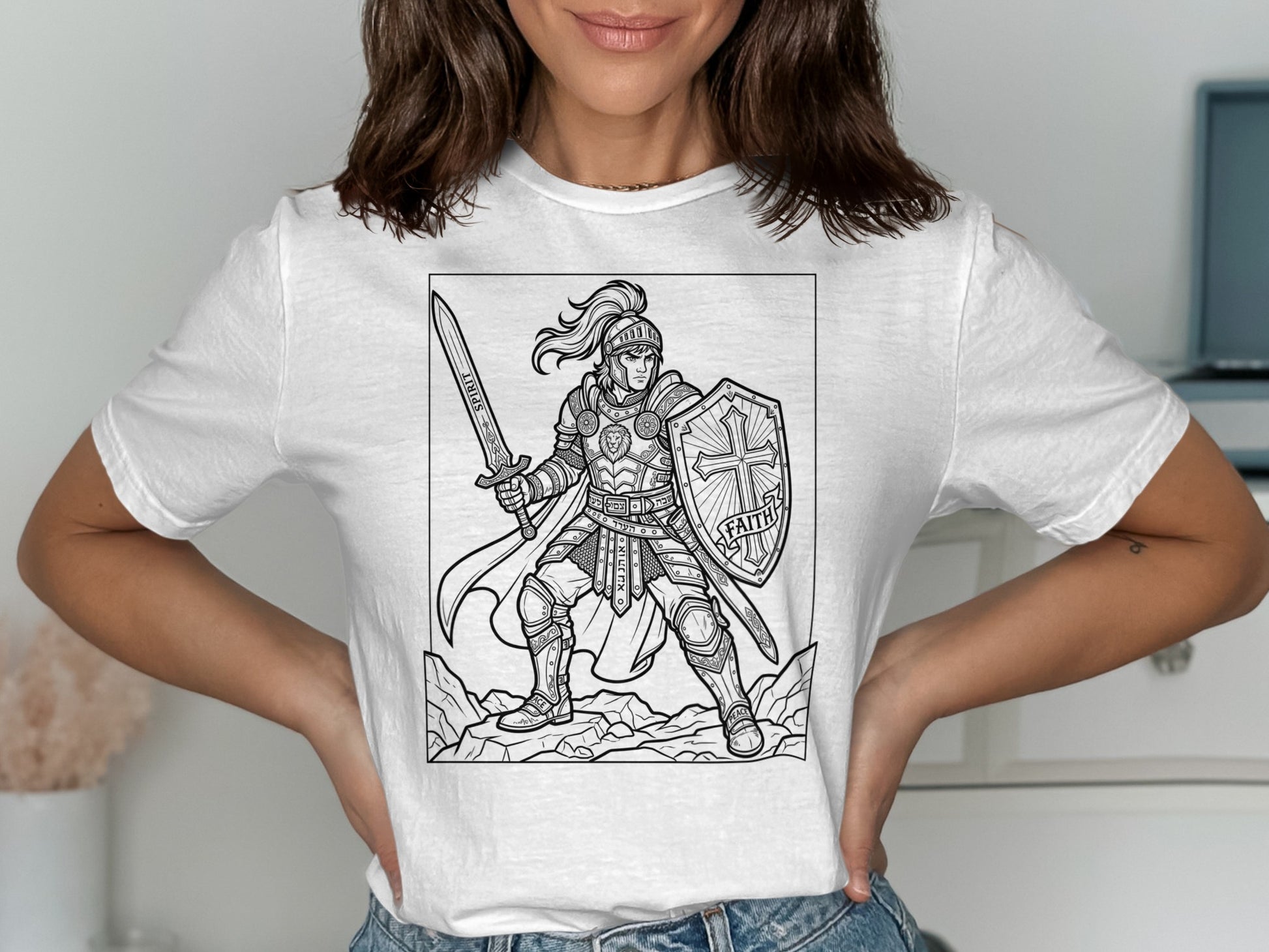 Armor of God T-Shirt Christian Faith Warrior Tee Spiritual Protection Apparel Religious Gift for Him Her Inspirational
