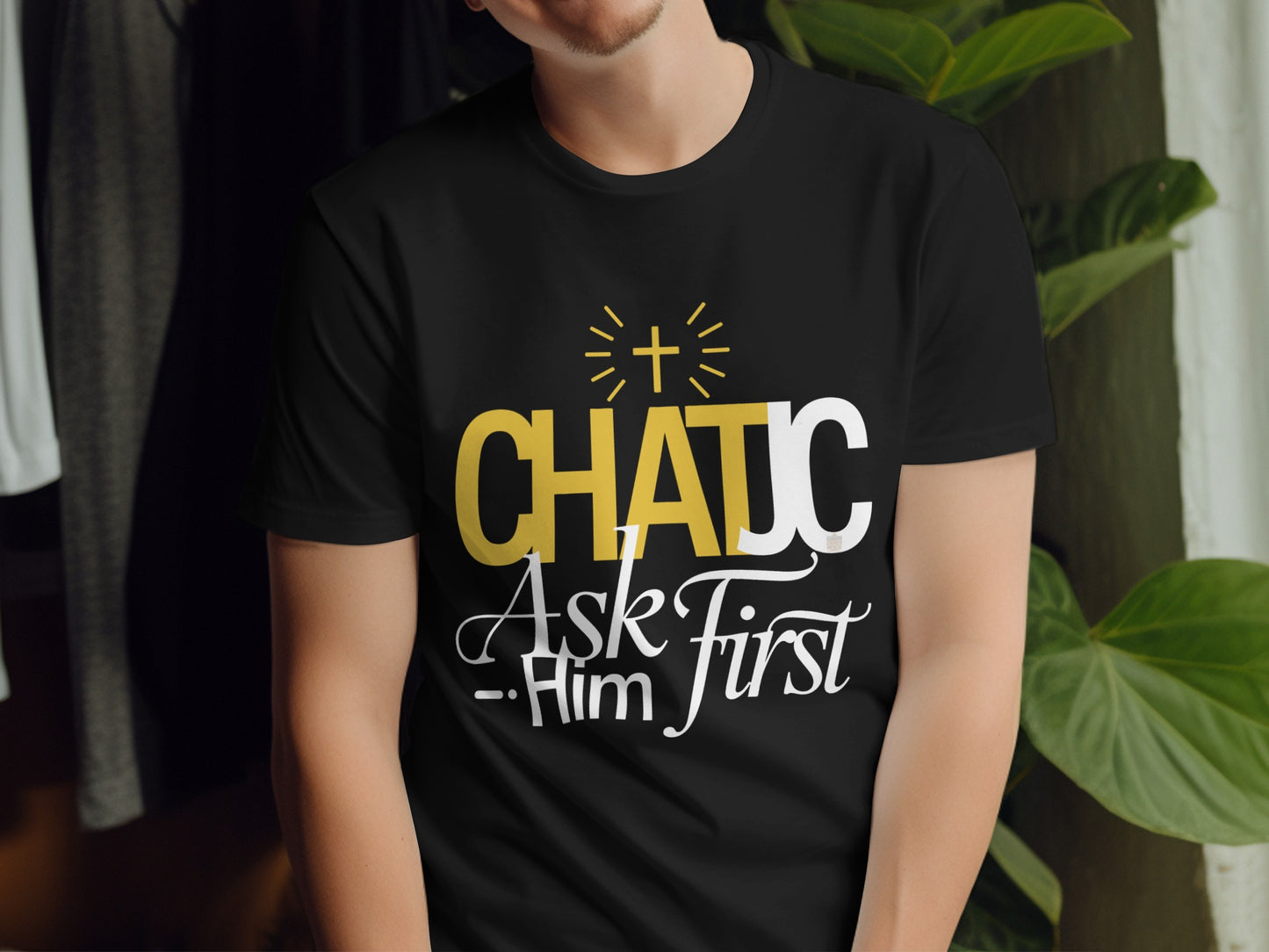 CHATIC Ask Him First Cross Symbol Design product type