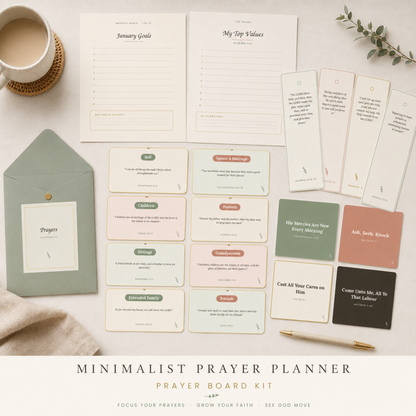Minimalist Prayer Board Kit Printable | Christian digital download | Custom Church Merch