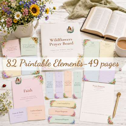 Wildflower Prayer Board Kit Printable | Christian digital download | Custom Church Merch