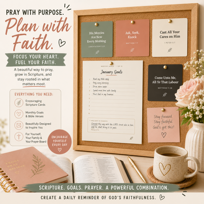 Minimalist Prayer Board Kit Printable | Christian digital download | Custom Church Merch
