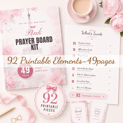 Girls Prayer Board Kit Printable | Christian digital download | Custom Church Merch