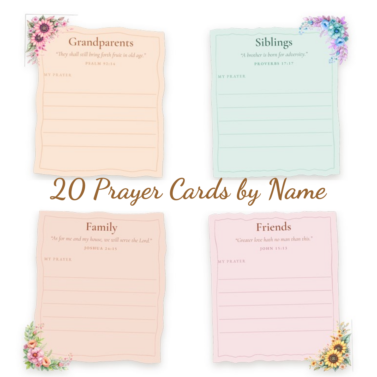 Wildflower Prayer Board Kit Printable | Christian digital download | Custom Church Merch