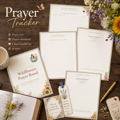 Wildflower Prayer Board Kit Printable | Christian digital download | Custom Church Merch