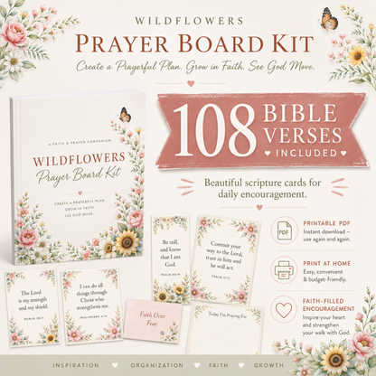 Wildflower Prayer Board Kit Printable | Christian digital download | Custom Church Merch
